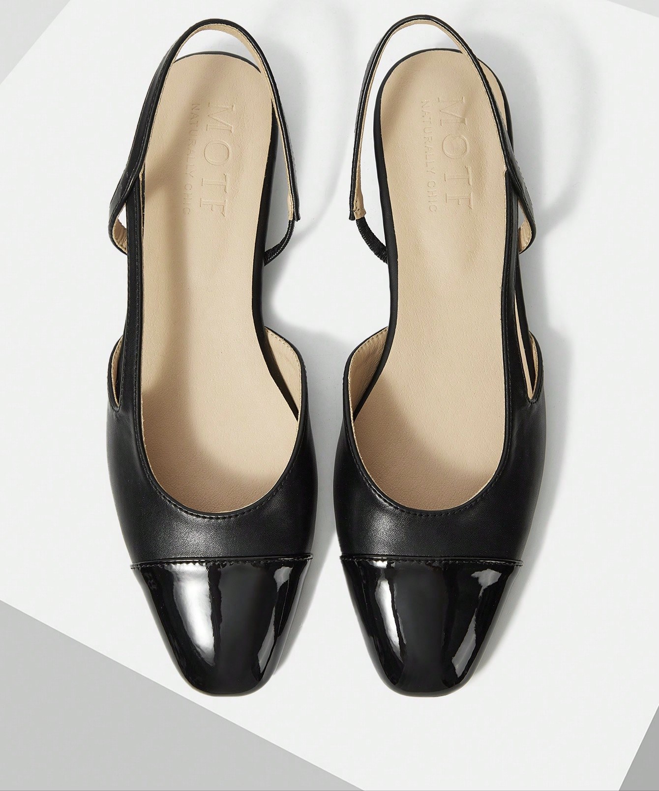 Imagem 2 de Slingback preto ponta verniz
