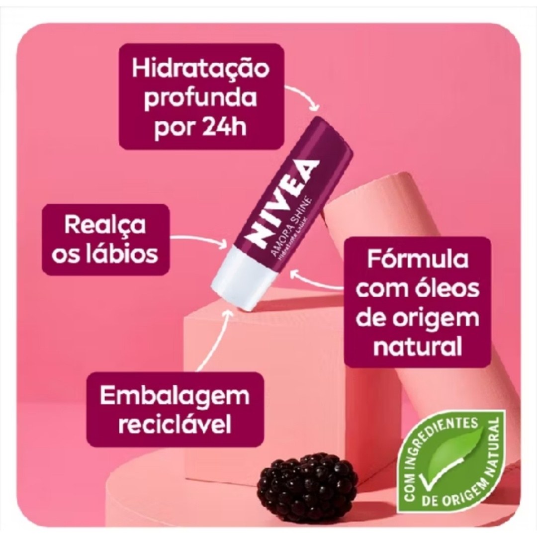 Imagem 2 de Nivea Hidratante Labial amora